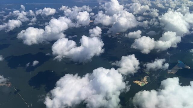 Gren field and sky view video