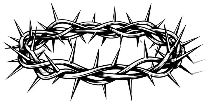 Sharp Thorns png Prickly Crown cutout Symbolic Wreath png Religious Branch cutout Painful Spikes png Holy Barb cutout Dark Thorn png Intricate Crown cutout isolated transparent background image
