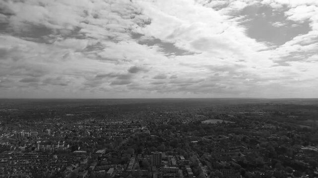 Gren field and sky view video