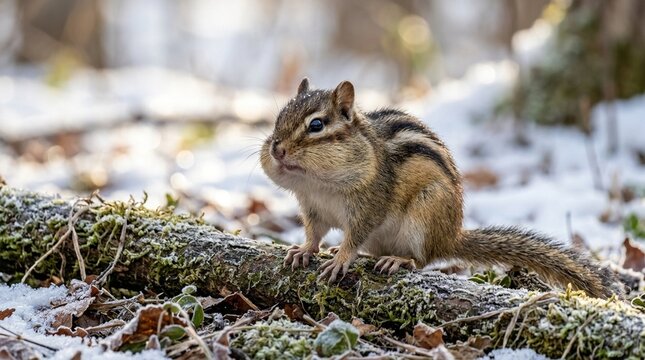 Siberian chipmunk close portrait Hokkaido Japan cheeks full of seeds autumn leaves blur DO sunrise rim light harsh desert noon light bleaching background sand
