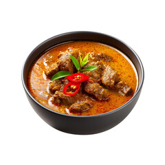 Fototapeta premium Beef curry in a black bowl