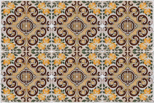 Background of vintage ceramic tiles