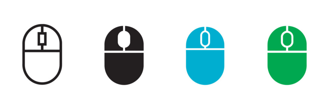 Minimalist Computer Mouse Scroll Vector Illustration, scrolling mouse icon, web navigation symbol, UI UX design element, clean flat vector graphic