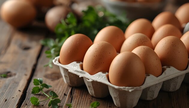 brown eggs in a basket