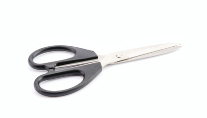 Obraz premium Simple black handle scissors isolated