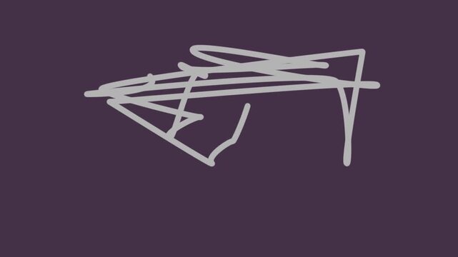 Minimalist white neon line art hook on dark background for modern design and branding