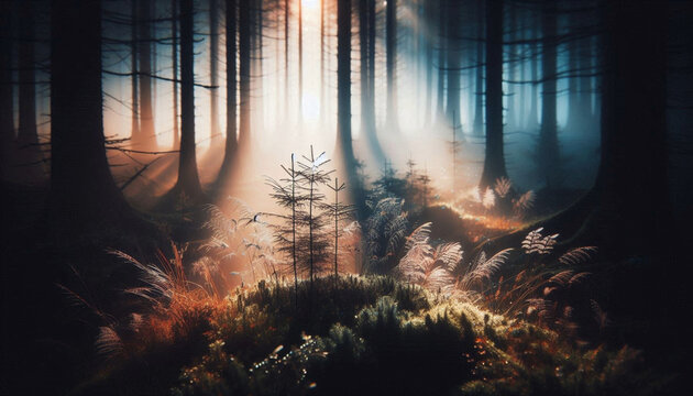 Forest trees ash