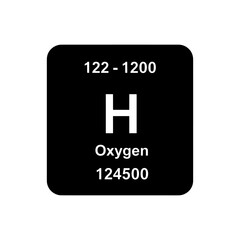 Fototapeta premium A stark black background displays the chemical element hydrogen with numerical data a silhouette