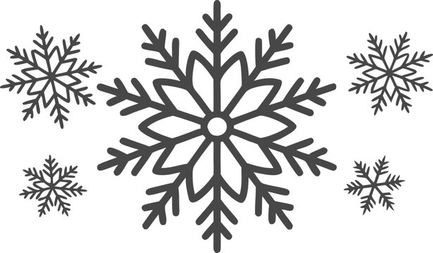 Black and white snowflake pattern with intricate symmetrical