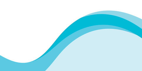 Obraz premium Abstract Minimalist Background with Fluid Wavy Layers in Light Blue and Cyan