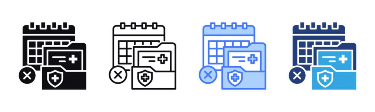 Cancellation icon sheet multiple style collection