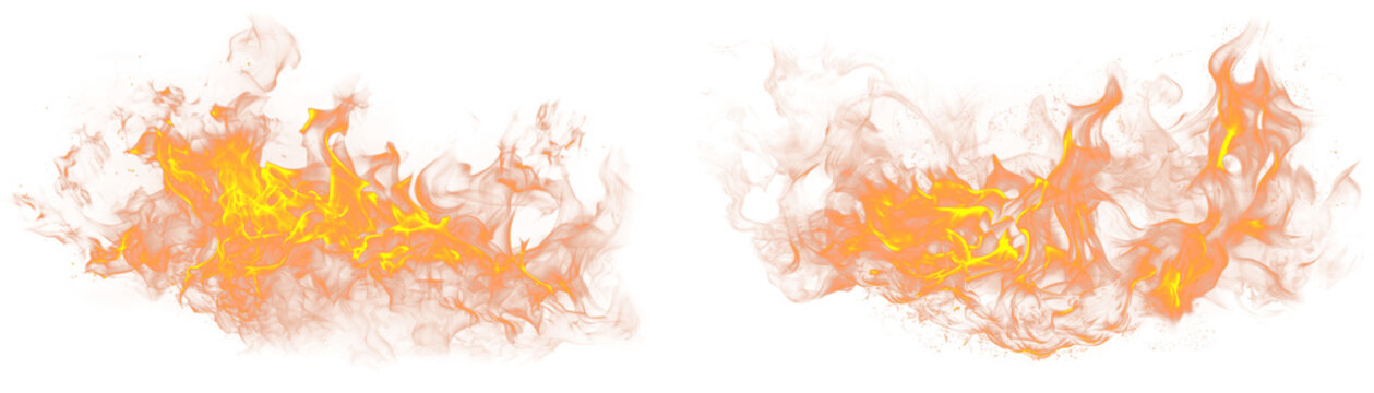 Realistic fire flame PNG transparent background