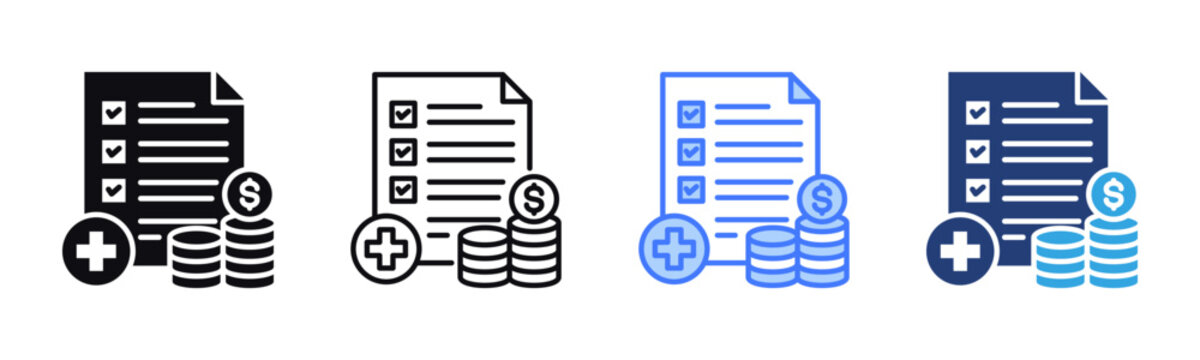 Tax Compliance icon sheet multiple style collection