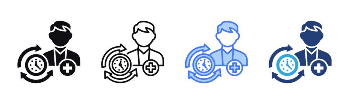 Staff Shift icon sheet multiple style collection