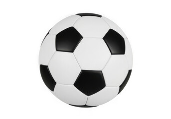 Naklejka premium Classic black and white soccer ball in 3d render isolated on transparent background