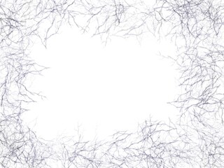 Obraz premium Abstract purple gray frame with soft organic lines, modern artistic border background for elegant branding, invitations and digital design