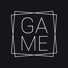 Minimalist Geometric GA ME T-Shirt Design with Clean White Line Art © Afsana