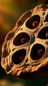 Ancient skull detail with hollow eye sockets in warm light
