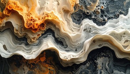 Fototapeta premium Abstract layered design with organic textures and fluid color transitions