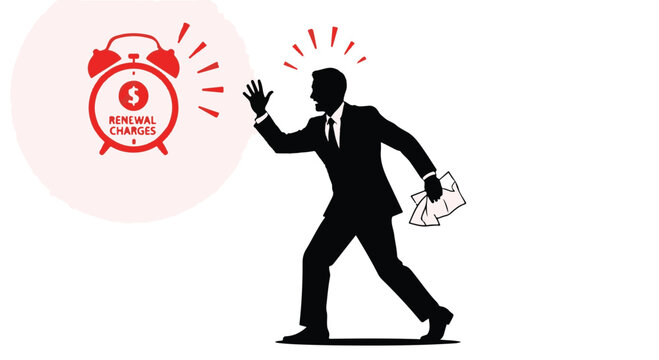 businessman running out of time deadline