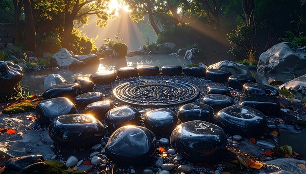 Mystical stone circle