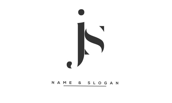 JS, SJ Abstract Letters Logo Monogram