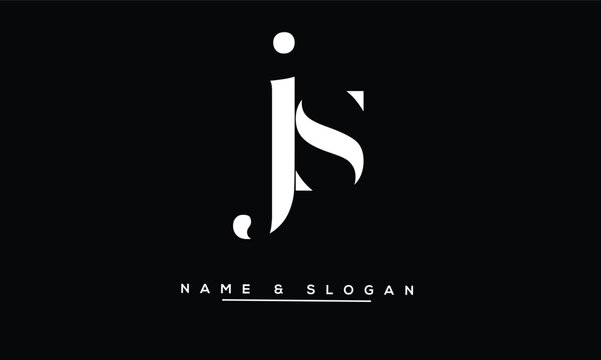 JS, SJ Abstract Letters Logo Monogram