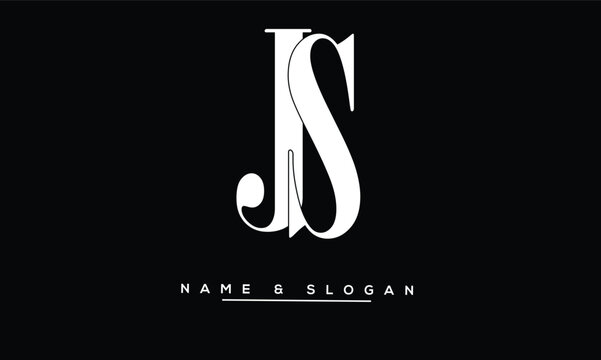JS, SJ Abstract Letters Logo Monogram