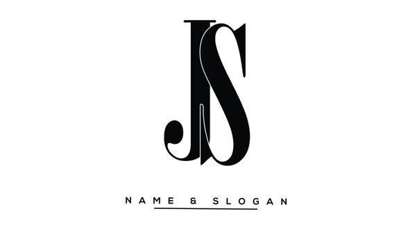 JS, SJ Abstract Letters Logo Monogram