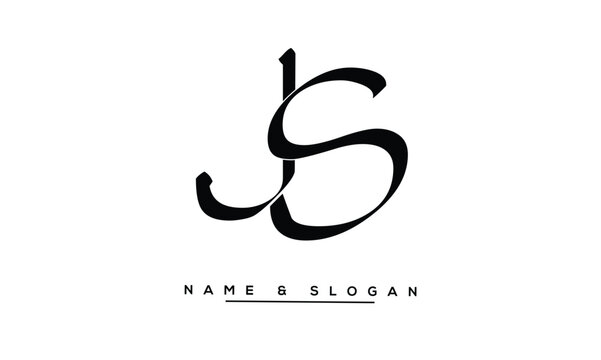 JS, SJ Abstract Letters Logo Monogram