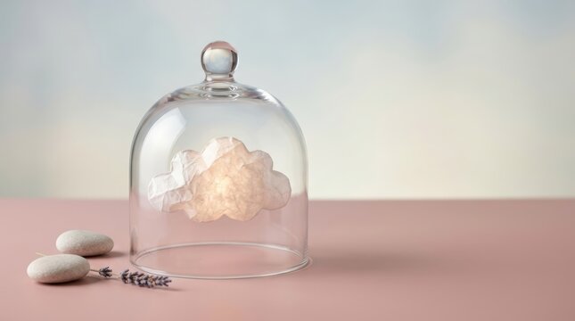 Object Only Abstract Metaphor Glowing Paper Cloud Pro