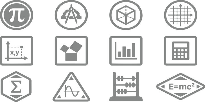 Simple set of road sign icons isolated on a clean background for web and design use