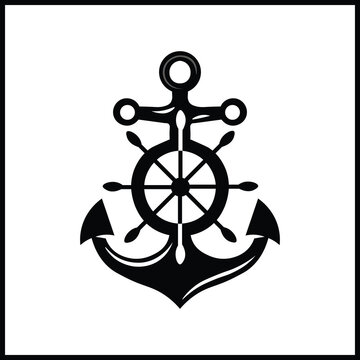 Clean vector illustration of an anchor combined with a human silhouette, ideal for branding, maritime themes, teamwork, and resilience campaigns in business and lifestyle contexts.