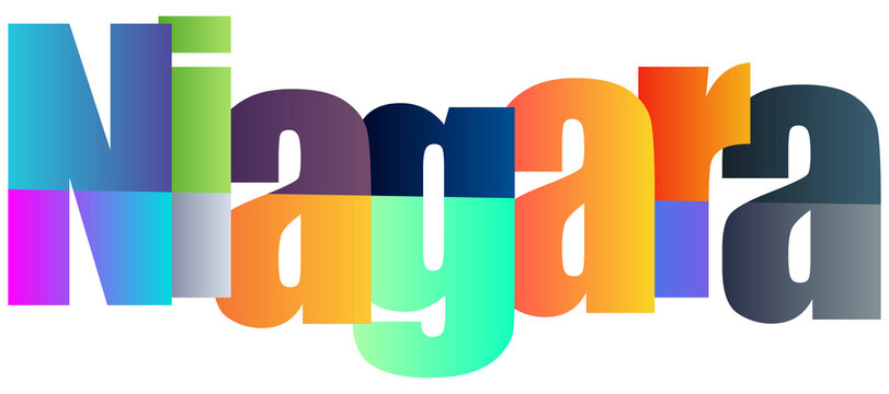 Colorful stylized text nagara design featuring vibrant letters in gradient colors
