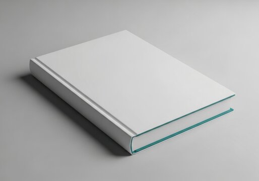 Minimalist hardcover book with teal spine edge