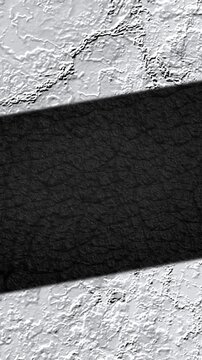 Luxury Black Leather and White Plaster Abstract Vertical Background 4K Seamless Loop with Central Copy Space for Social Media