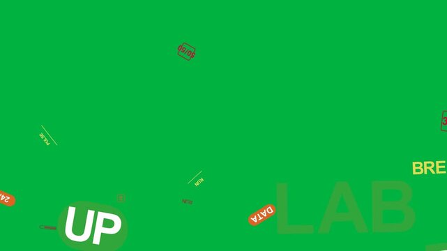 Playhead starting, LAB and UP animating, clustering, fading on transparent bg highlighting data