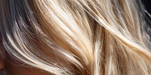 Naklejka premium Close-up of blonde hair