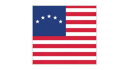 Obraz premium Historical american flag with seven stars on a blue union