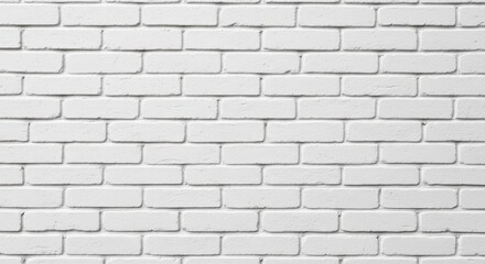Fototapeta premium Clean White Brick Wall Texture Background Seamless Pattern