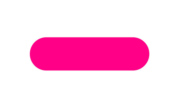 Single pink rounded rectangle button isolated graphic element call to action button design rectangle isolated interface software highlight advertisement contemporary minimalist