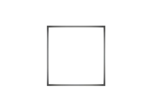 A simple square outline on a transparent background for design purposes