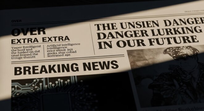 Breaking News The Unseen Danger Lurking In Our Future Newspaper Headline
