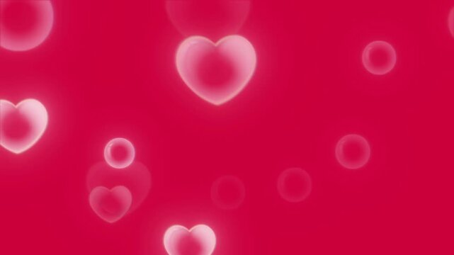 Crimson---DC143C Hex-Code Soap Bubbles Hearts Valentine's Day Holiday Love Balloons Backgrounds seamless loop animation event promo video advertising marketing animation template intro opener brand