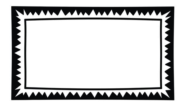 Jagged starburst border frame vector illustration with empty space for text