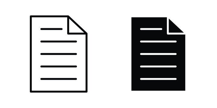File icon line and flat vector collection for ui, ux designs