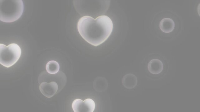 Dark Gray - 808080 Hex Code Soap Bubbles Hearts Valentine's Day Holiday Love Balloons Backgrounds seamless loop animation restaurant promo video advertising marketing animation template food