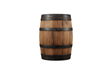 Fototapeta premium Wooden oak barrel holding wine and alcohol