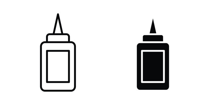 Glue icon line and flat vector collection for ui, ux designs