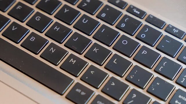 laptop keyboard close up for technology background with keys detail and modern device surface